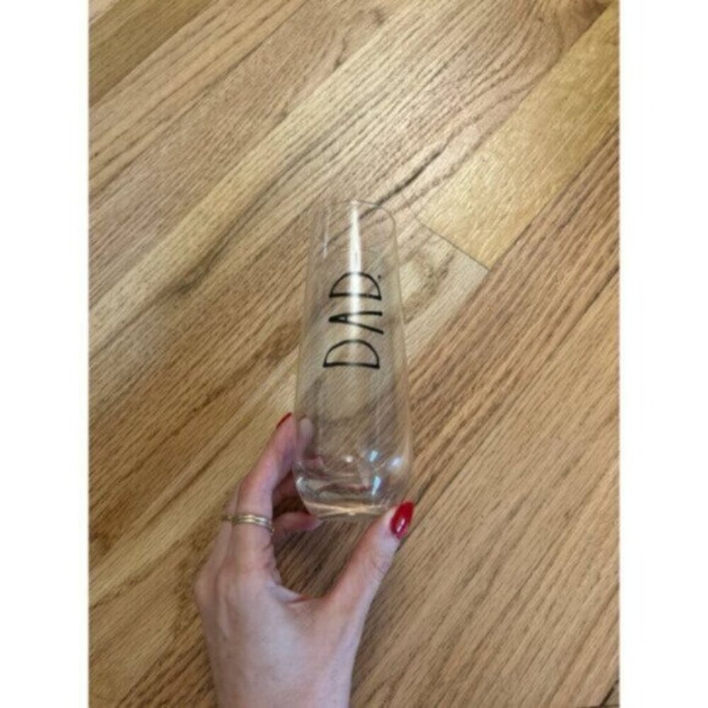 Rae Dunn Dad Flute Glass